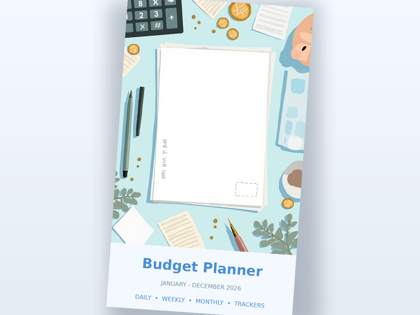 Budget Planner Mist Blue