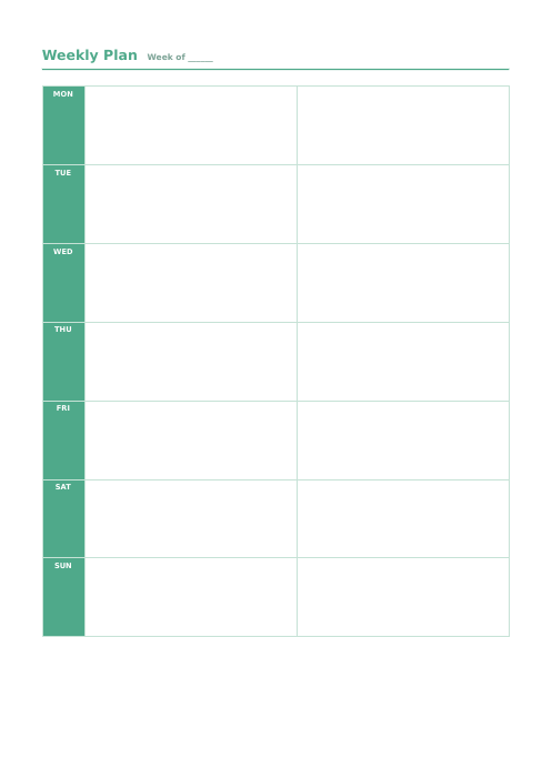 weekly page
